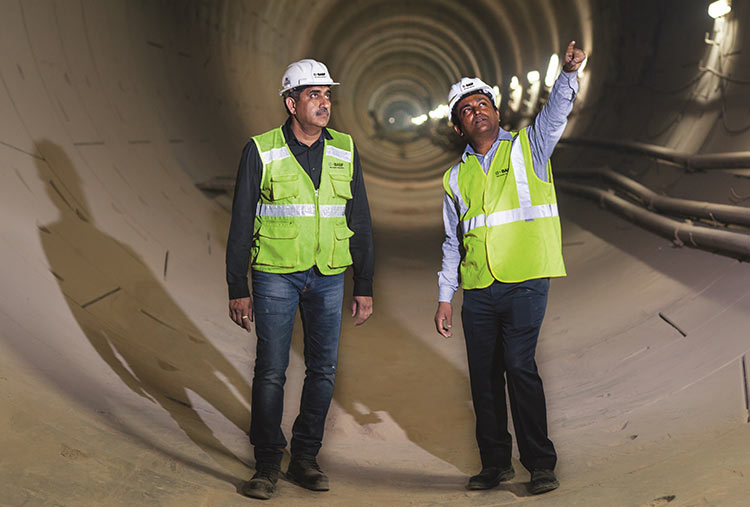 Delhi Metro: Für die U-Bahn-Tunnels in der Metropolregion Delhi/Indien entwickelte BASF maßgeschneiderte Abdichtungslösungen für Beton. (Foto)